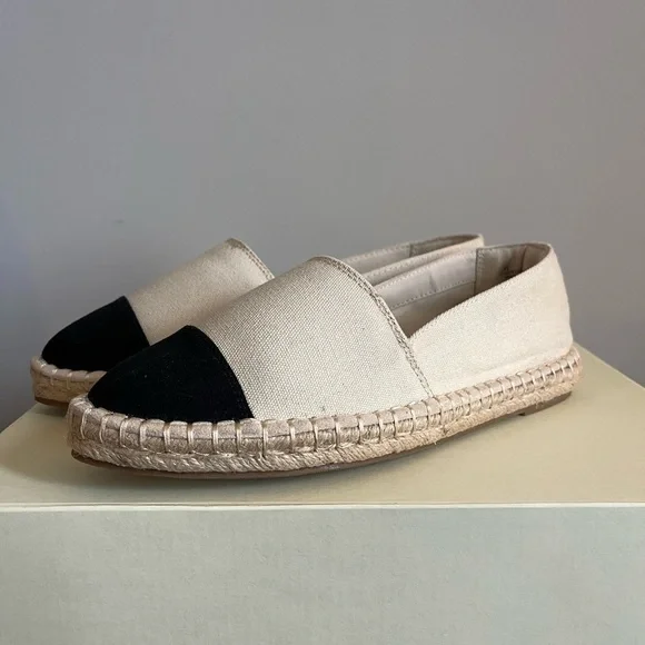A New Day Women's Maggie Espadrille Flats Cream and Black size 8.5 Pre owned - Picture 3 of 8
